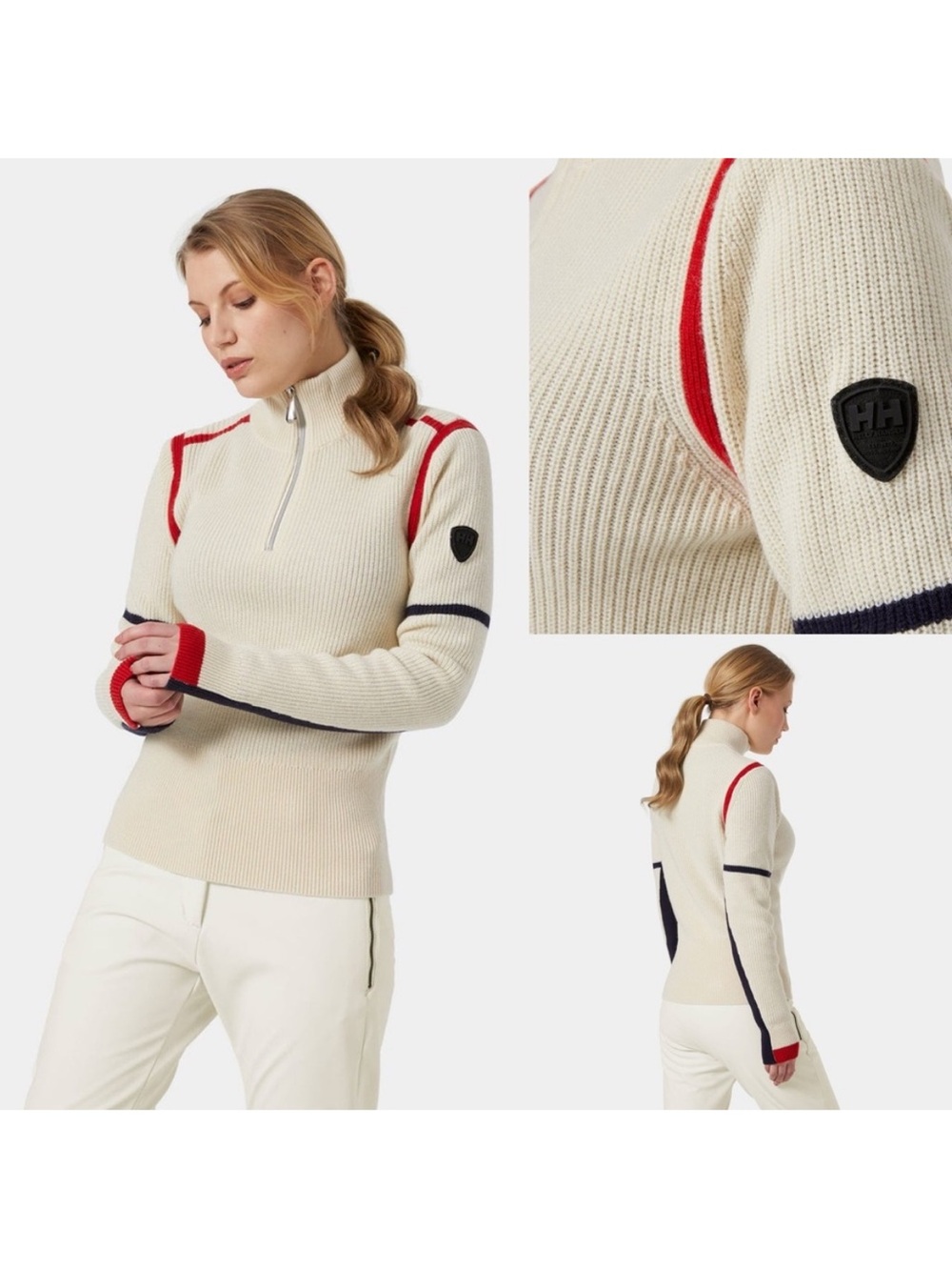 Helly Hansen Women's Edge Knitted Sweater in Snow Size XL